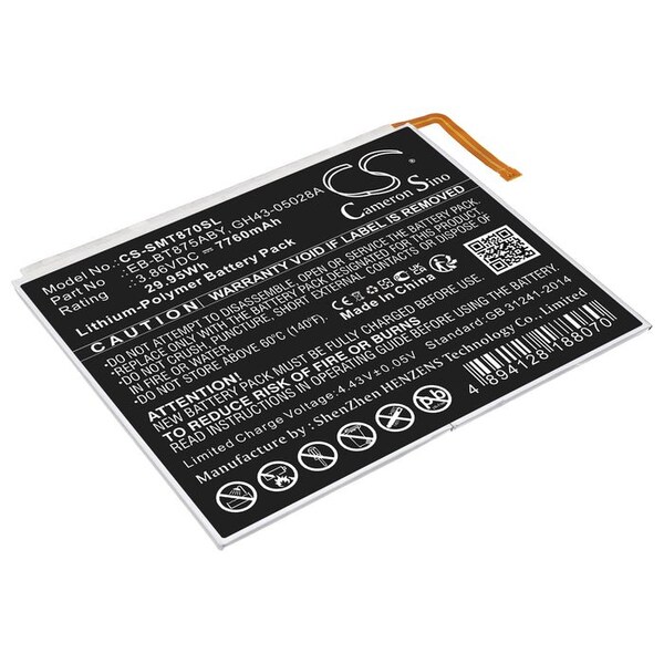 Bsc Preferred Samsung SM-T870 SM-T875N Galaxy Tab S7 11.0 SM-T878U Galaxy Tab S7 5G UW 11.0 Tablet Repl. Battery CS-SMT870SL - main